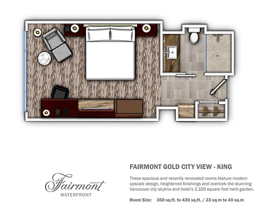 Photo 1 of 8 of Fairmont Gold 1 King Bed, City View