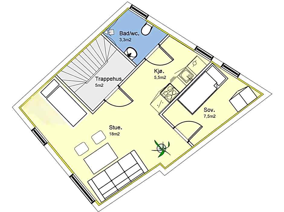 Homerentals Apartments - Behind Bryggen & historic cobblestone streets - 2 Floor renovated from february 2025