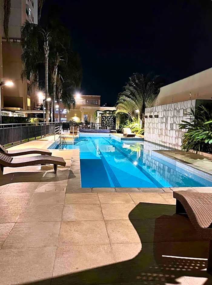 1 quarto e sala com lazer completo