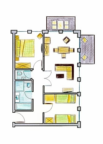 Family Suite Type III (One double bed and two bunk beds) (free kids club)