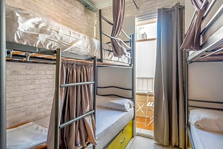Bed in 8-Bed Mixed Dormitory Room with Private Balcony