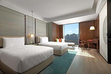 Standard Double Room with Two Double Beds and Town View