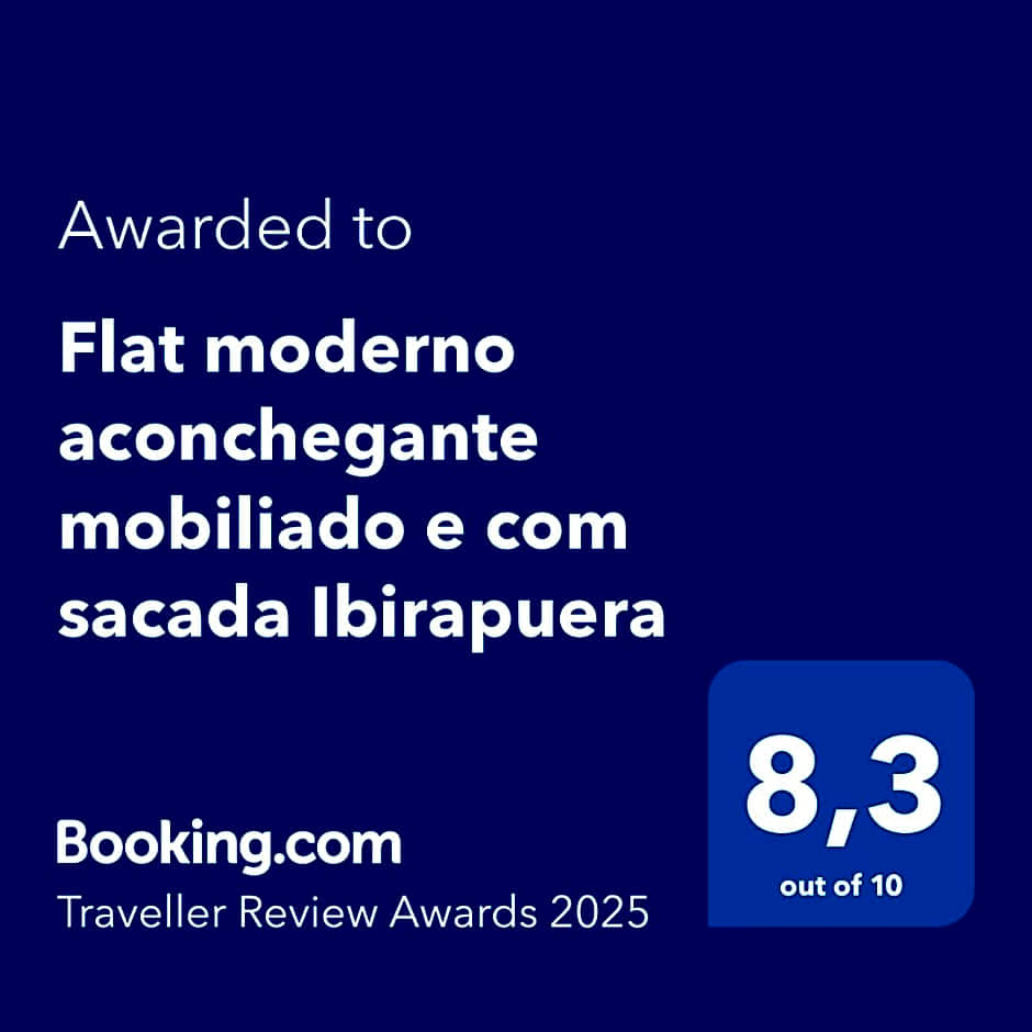 Flat moderno aconchegante mobiliado e com sacada Ibirapuera