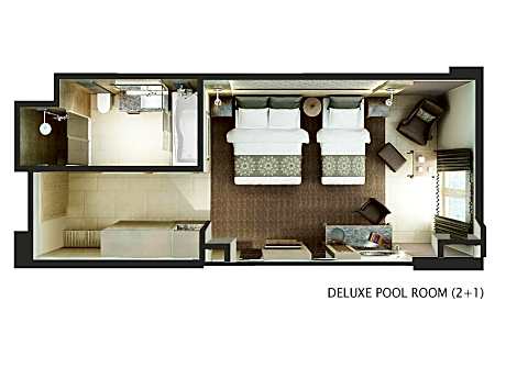 Triple Room with Pool View