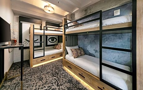 Dormitory Room with Four Bunk Beds