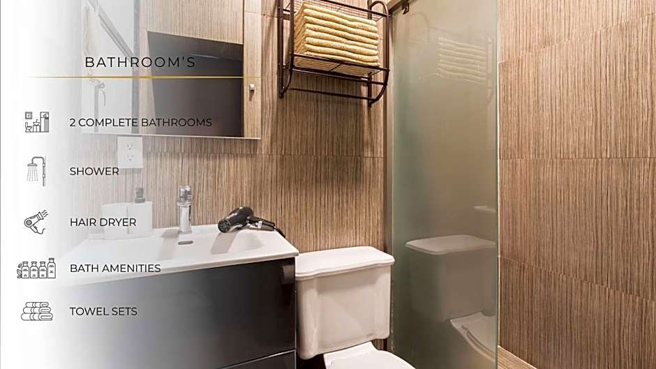 104 Location 2Bdrm 2bath AC apt Fits 8 Rooftop