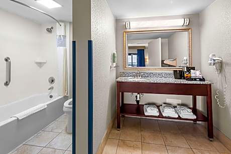 Accessible  1 King Mobility Accessible Bathtub View Microwave  Refrigerator NonSmoking Full Break