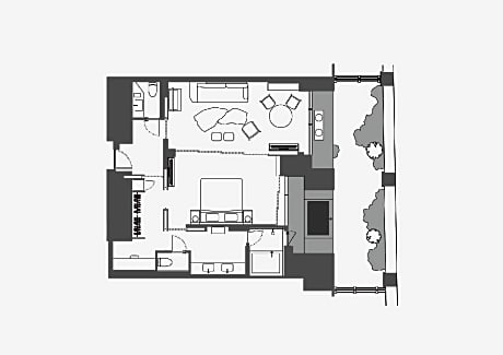 Onsen Suite, Suite, 1 King, Courtyard view