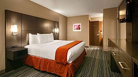 1 King Bed, Non-Smoking, Wireless High-Speed Internet Access, Refrigerator, Coffee Maker, Iron And I