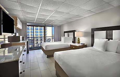 Double Room with Two Double Beds and Ocean View