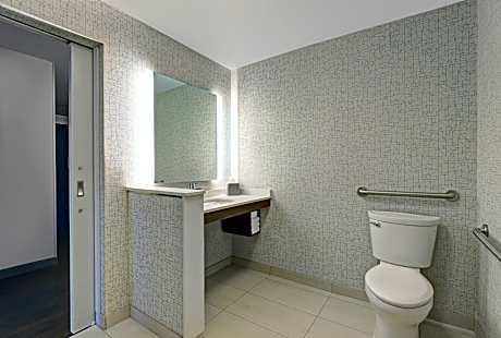 1 King Bed Standard Mobility Accessible Roll Shower