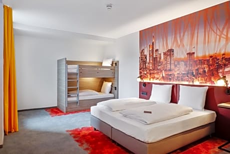 Room with One Double Bed and One Bunk Bed