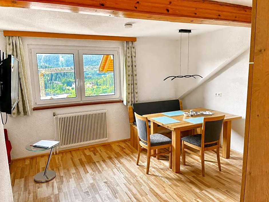 Appartements-Restaurant Schwaiger direkt beim Lift und wunderschönen Bergblick