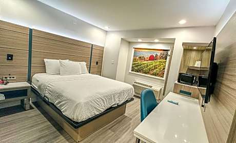 Queen Room with Bath Tub and Grab Bars - Mobility/Hearing Accessible - Non-Smoking
