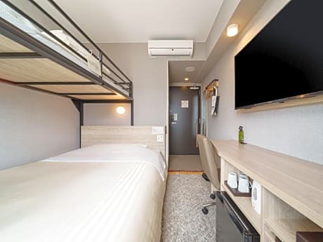 Room with Double Bed and Bunk Bed