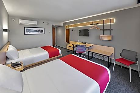 TWO DOUBLE BEDS