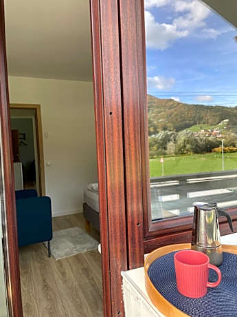 One-Bedroom Apartment with Balcony and Mountain View