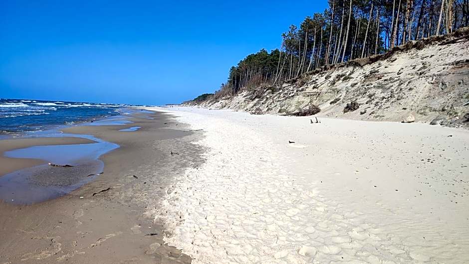 Piętrowe DOMKI KLIF 6os,Duże tarasy Dzika plaża Łąka Bociek Cisza Szlaki rowerowe Pieski 25zldzien