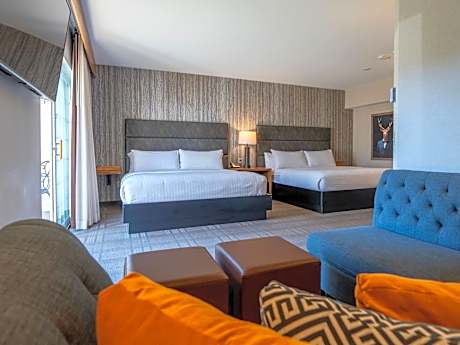 King Room with Two King Beds and Mobility Accessible Roll-In Shower