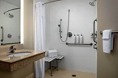 Suite, 1 King Bed with Sofa bed (Mobility/Hearing Access, Roll-In Shwr)