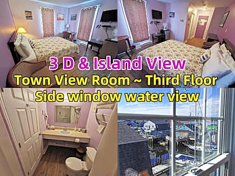 Town View Room - side window water view - Island View & 3D