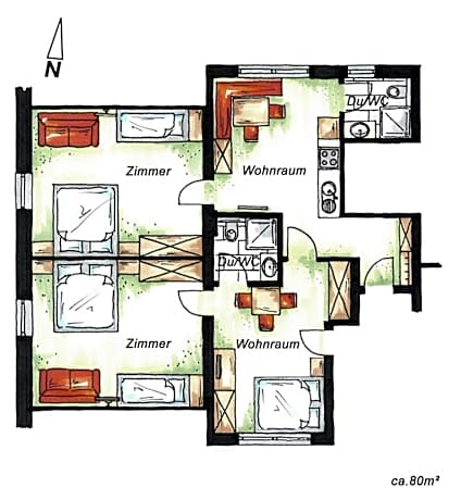 Apartment with Mountain View