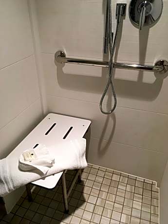 Standard Queen Room with Roll-In Shower - Communications Accessible
