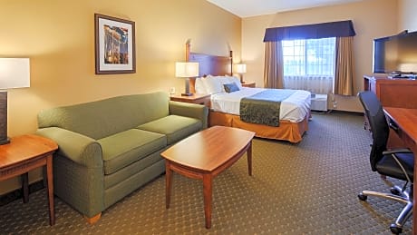 1 KING BED,NSMK,OVRSZD,SITAREA,SOFA,HISPD,MICFRG,FULL BREAKFAST