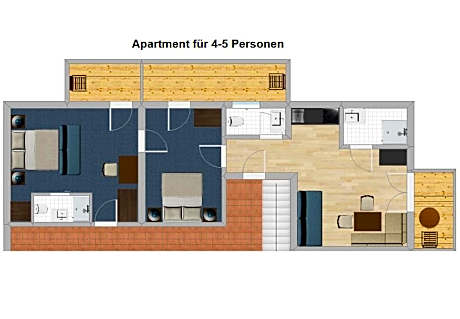 Two-Bedroom Apartment with Balcony
