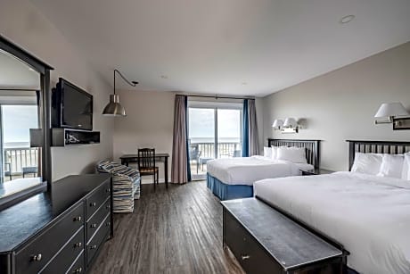 Double Room with Two Double Beds - Sea View Ground Floor