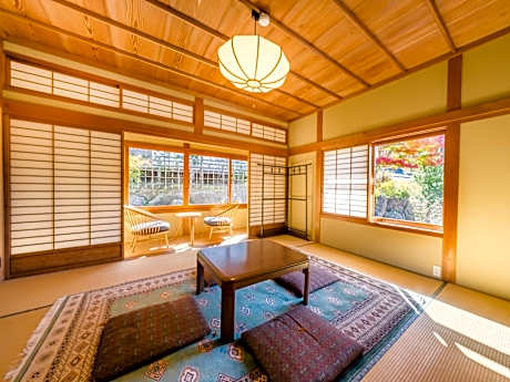 Japanese-Style Family Room with Shared Bathroom