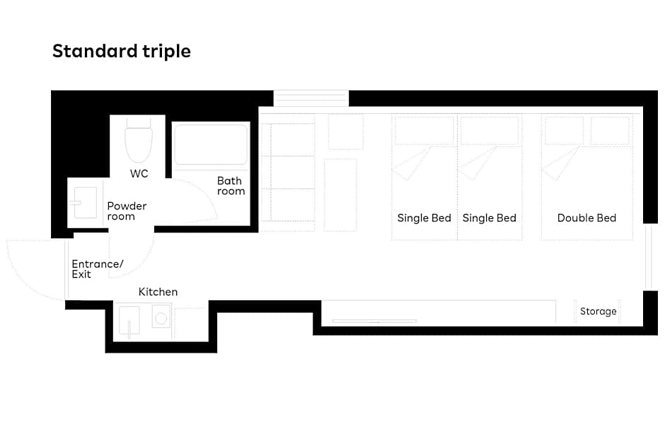 Rakuten STAY Kokura Station Standard Triple Room