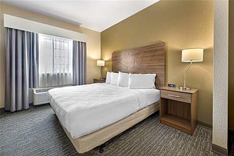 Accessible - Suite King Bed  Mobility Accessible Communication Assistance Bathtub Microwave And Refr