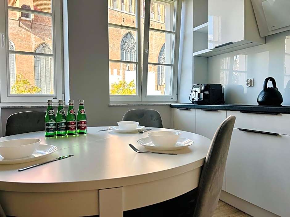 Baltic Gdańsk Old Town by St Mary's Church