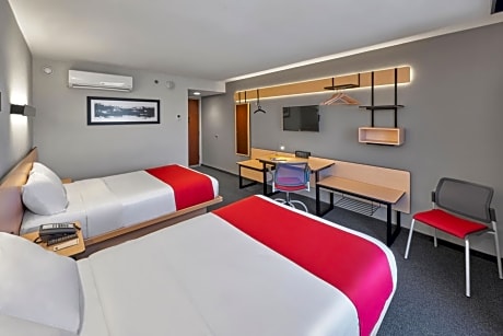 TWO DOUBLE BEDS