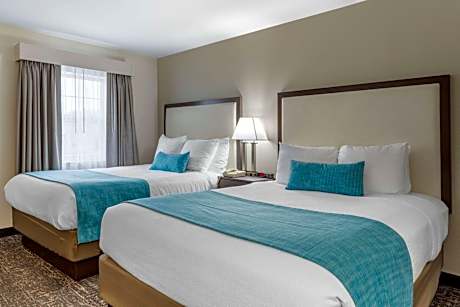 Queen Room with Two Queen Beds and Mobility Accessible Roll-In Shower