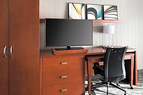 One-Bedroom Double Suite with Two Double Beds, Courtyard View and Sofa Bed