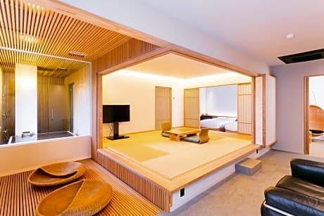 Room with Tatami Area and Private Hot Spring Bath - Aoi