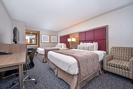 2 Queen Beds, Non-Smoking, Oversized Room, High Speed Internet Access, Microwave, Refrigerator, Cont