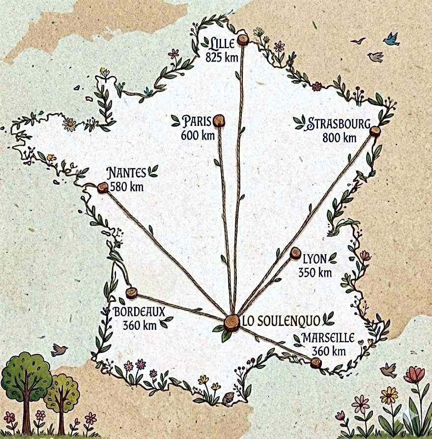 Lo Soulenquo à Fonteilles sur le GR 65