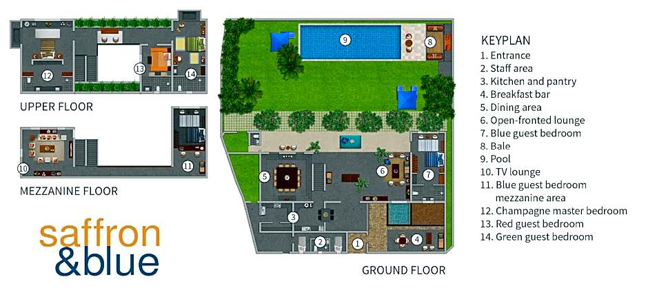 Saffron & Blue Villa