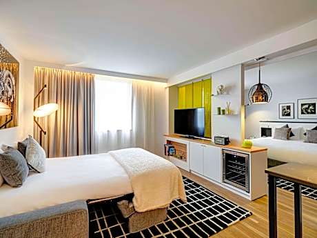 Superior Apartment, view of Bercy Arena, with 1 double bed and a sofa