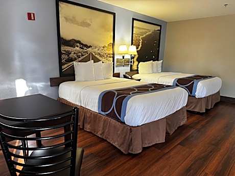 2 Queen Beds, Mobility/Hearing Access Room, Roll-In Shower, Pet-Friendly, Smoking