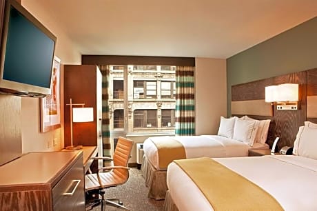Standard Double Room with Two Double Beds and Mobility Accessible Roll-In Shower