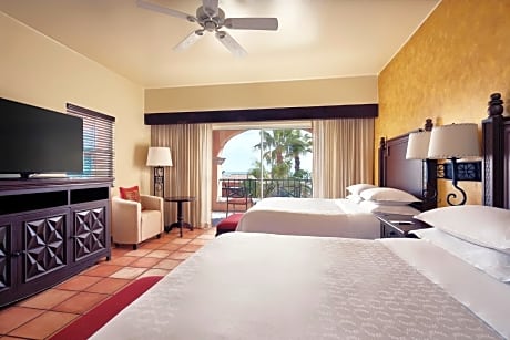 Queen Room with Two Queen Beds with Balcony and Ocean View - Cabo