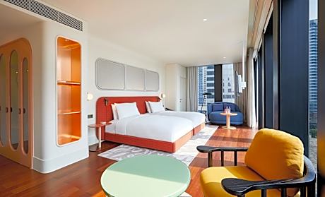 Corner Double with Two Double Beds