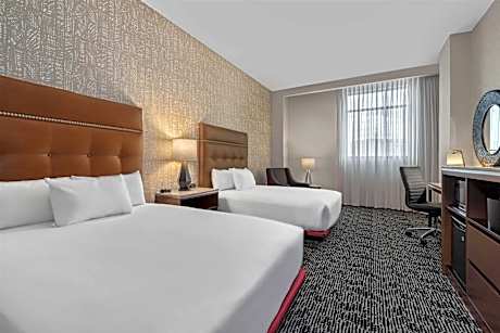 Deluxe Queen Room with Two Queen Beds -  Hearing Accessible, Roll-In Shower