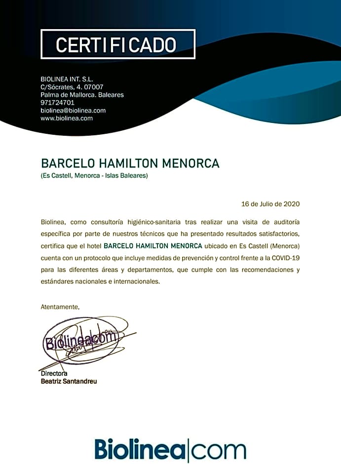 Barceló Hamilton Menorca Adults Only