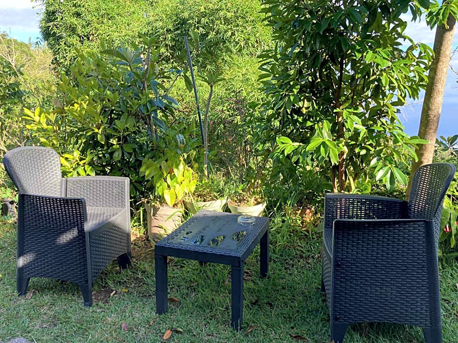 Les Chalets de Marie 974- Jacuzzi SPA privatif dans le chalet , sans vis à vis , vue mer