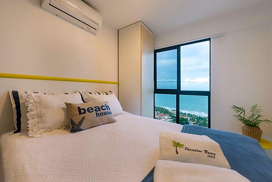 Flat com 2 quartos - Vista Morro do Careca - 250m Mar e Garagem